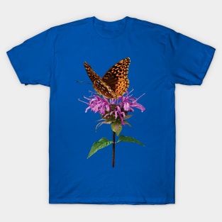 Bee Balm - Fritillary on Lavender Bee Balm T-Shirt